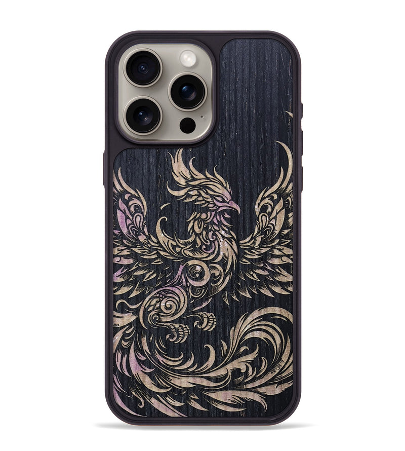 iPhone 15 Pro Max Wood+Resin Phone Case - Patrick (Fire & Ice, 694069)