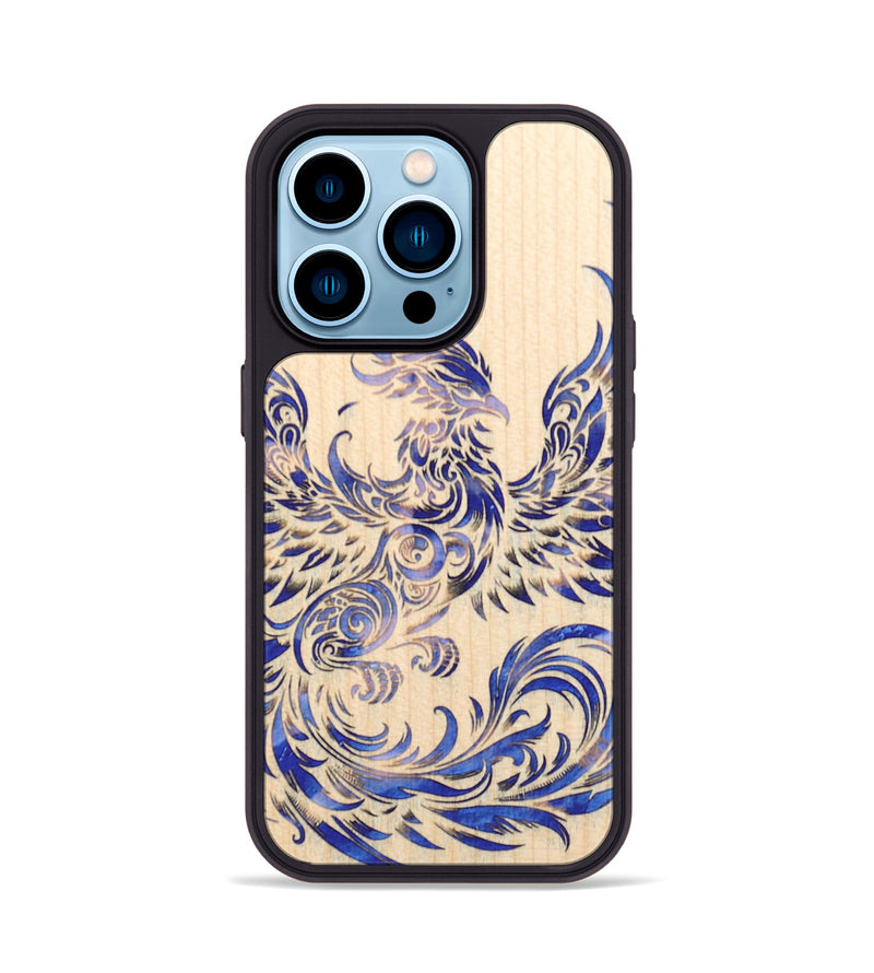iPhone 14 Pro Wood+Resin Phone Case - Brendon (Fire & Ice, 694074)