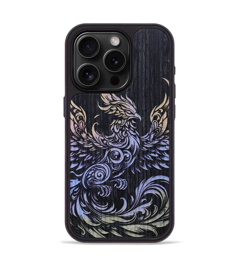 iPhone 15 Pro Wood+Resin Phone Case - Annette (Fire & Ice, 694075)