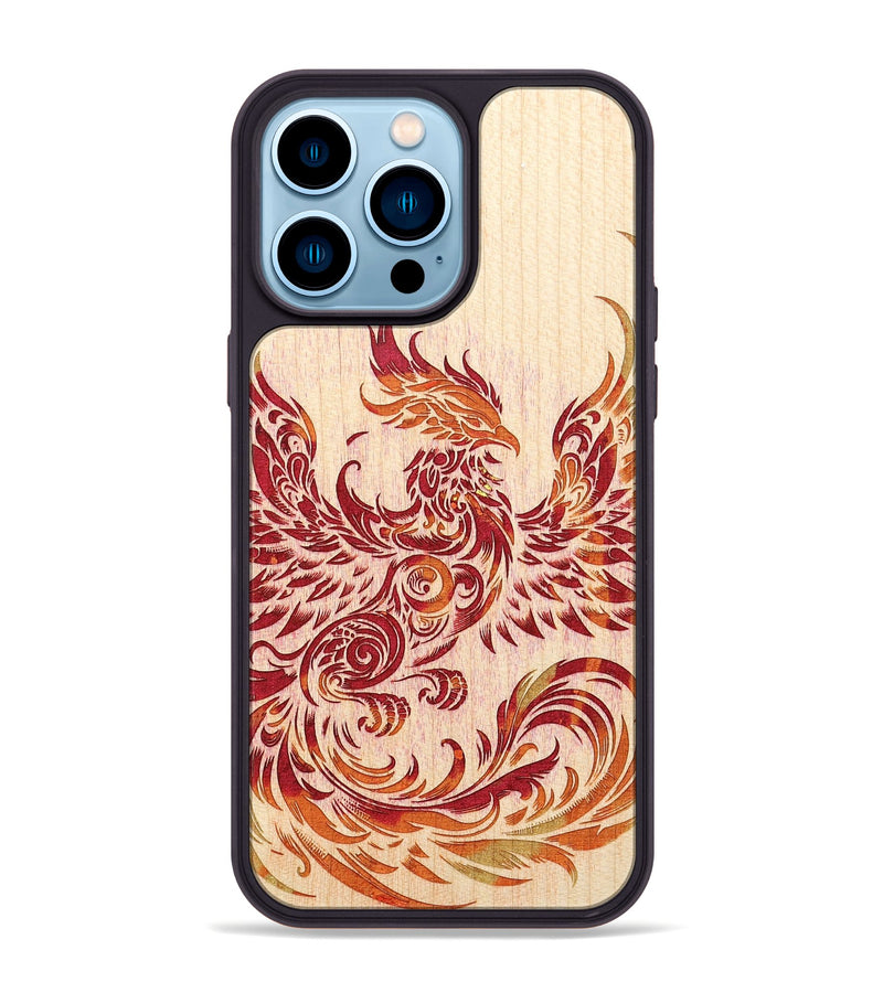 iPhone 14 Pro Max Wood+Resin Phone Case - Mindy (Fire & Ice, 694080)