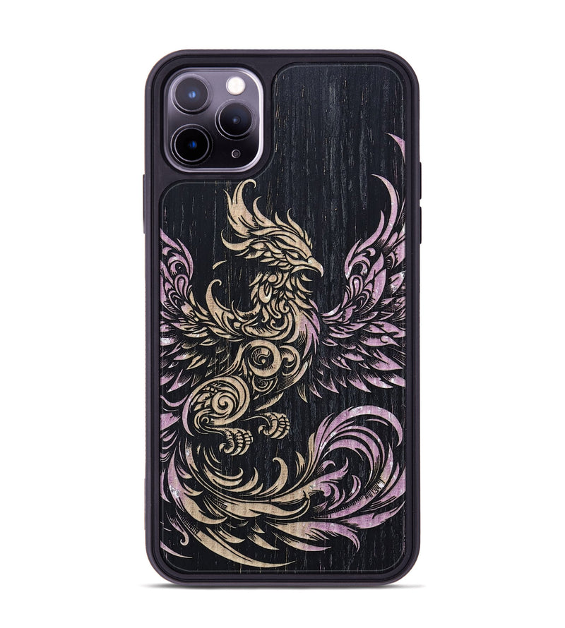 iPhone 11 Pro Max Wood+Resin Phone Case - Thiago (Fire & Ice, 694081)