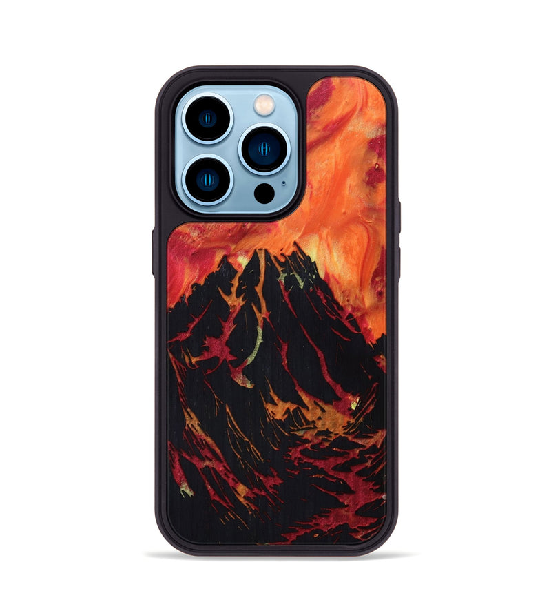 iPhone 14 Pro Wood+Resin Phone Case - Jax (Fire & Ice, 694082)