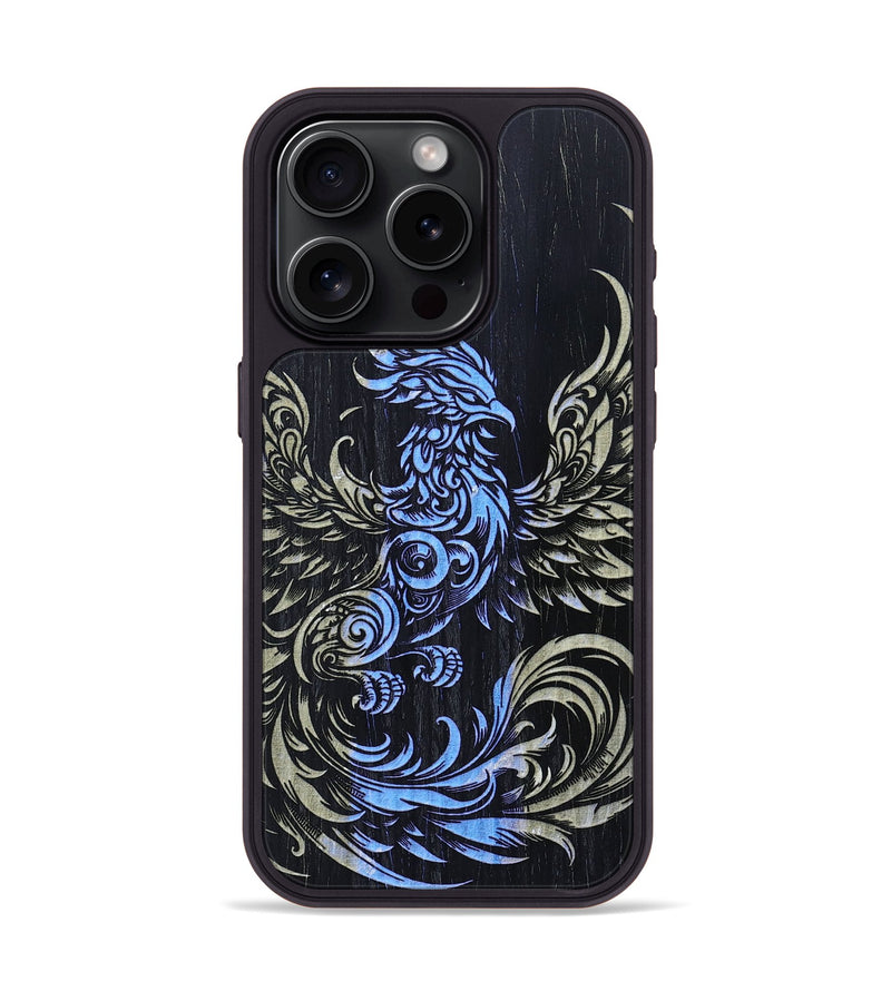 iPhone 15 Pro Wood+Resin Phone Case - Bethany (Fire & Ice, 694083)
