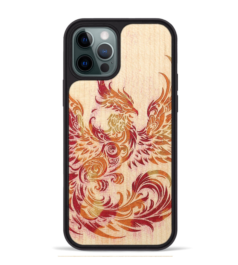 iPhone 12 Pro Max Wood+Resin Phone Case - Shelia (Fire & Ice, 694084)