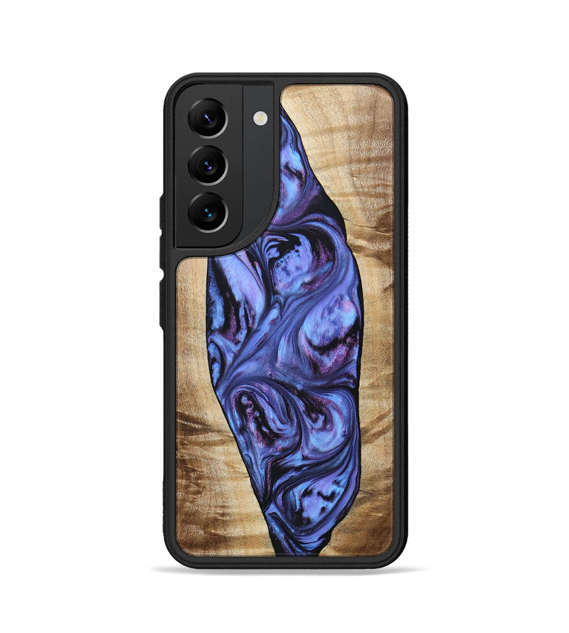 Galaxy S22 Wood+Resin Phone Case - Tammie (Purple, 694107)