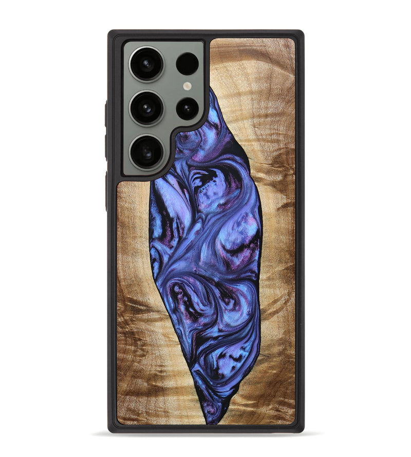 Galaxy S23 Ultra Wood+Resin Phone Case - Tammie (Purple, 694107)