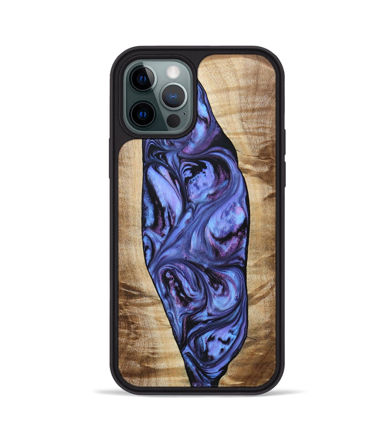 iPhone 12 Pro Wood+Resin Phone Case - Tammie (Purple, 694107)