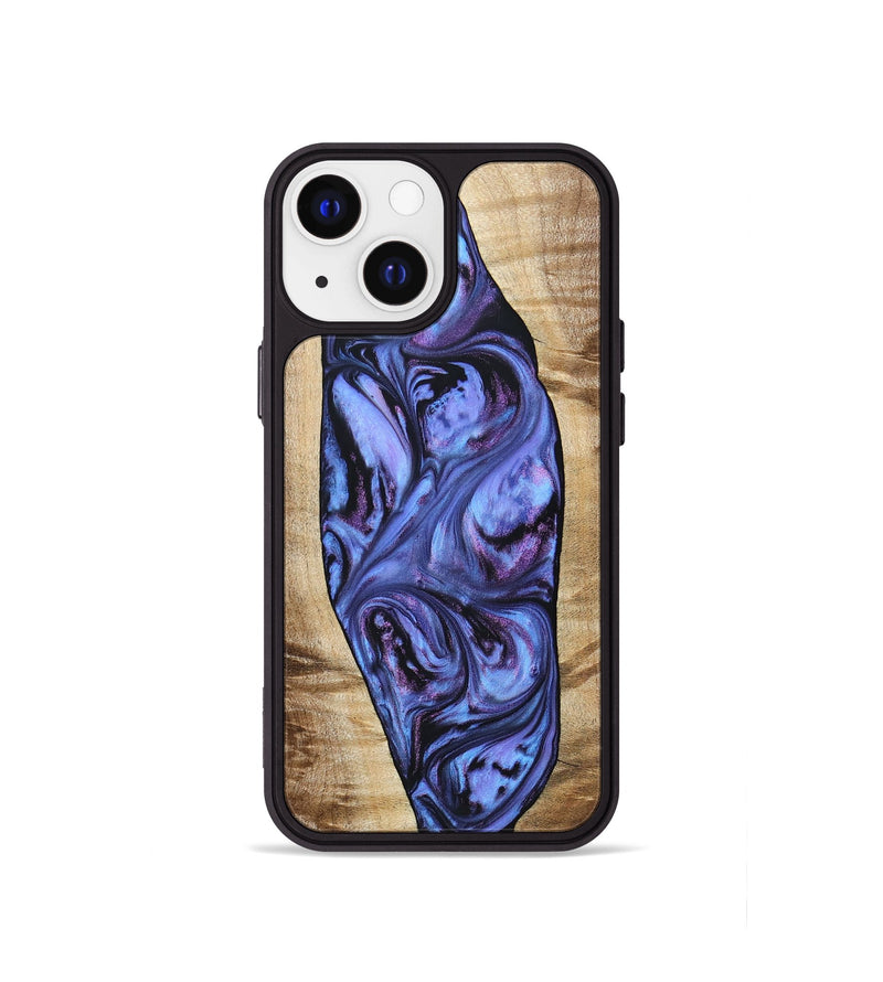 iPhone 13 mini Wood+Resin Phone Case - Tammie (Purple, 694107)