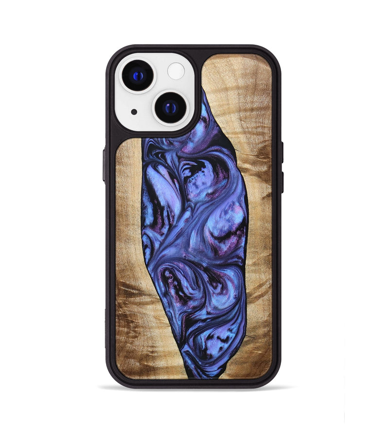 iPhone 13 Wood+Resin Phone Case - Tammie (Purple, 694107)