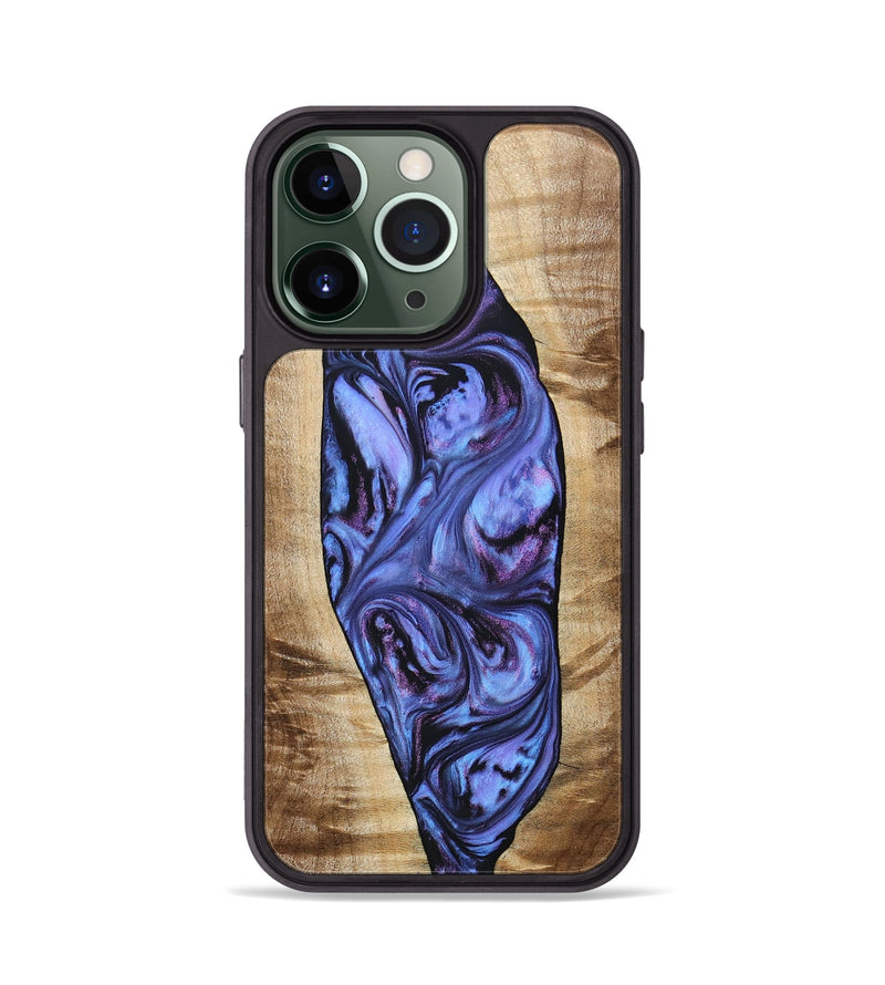 iPhone 13 Pro Wood+Resin Phone Case - Tammie (Purple, 694107)