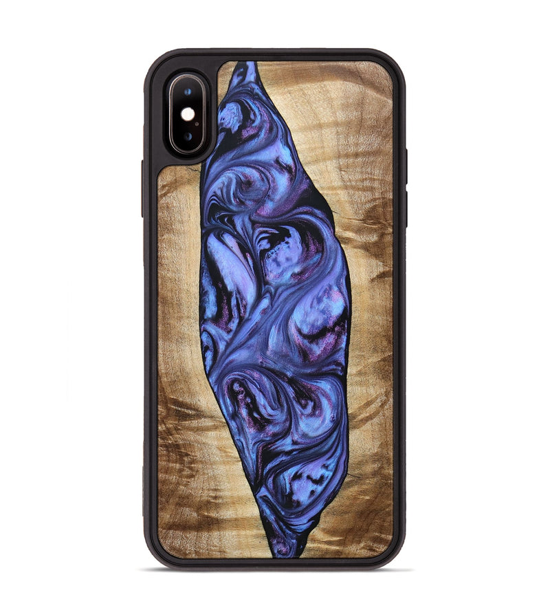 iPhone Xs Max Wood+Resin Phone Case - Tammie (Purple, 694107)
