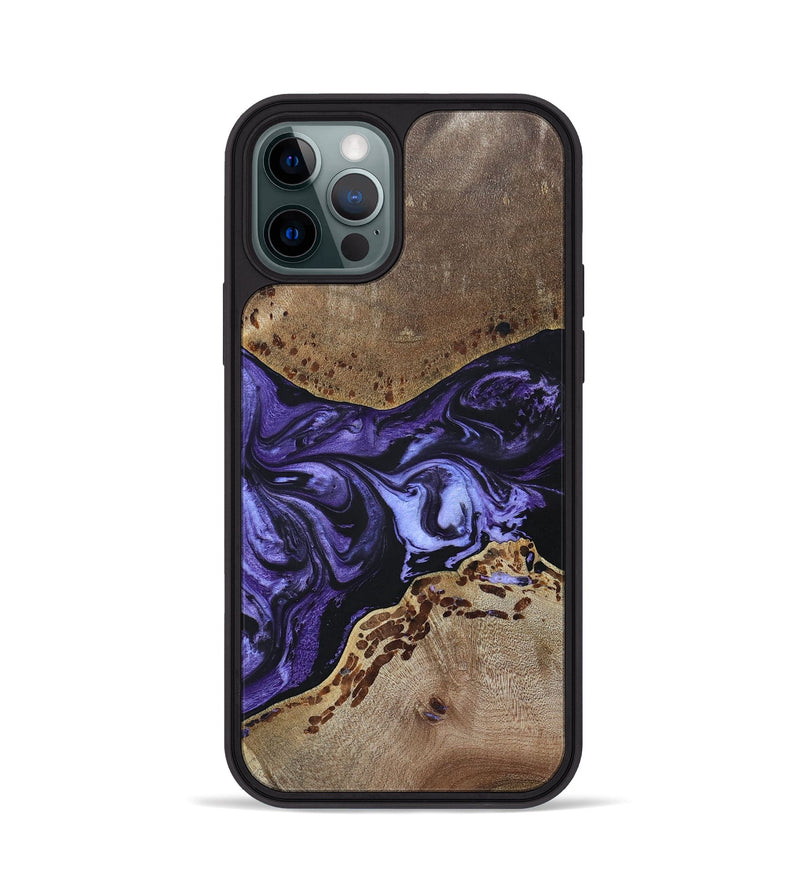 iPhone 12 Pro Wood+Resin Phone Case - Rodrigo (Purple, 694108)