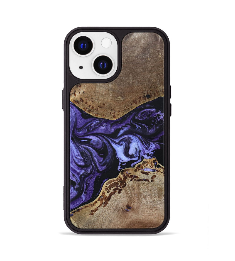 iPhone 13 Wood+Resin Phone Case - Rodrigo (Purple, 694108)