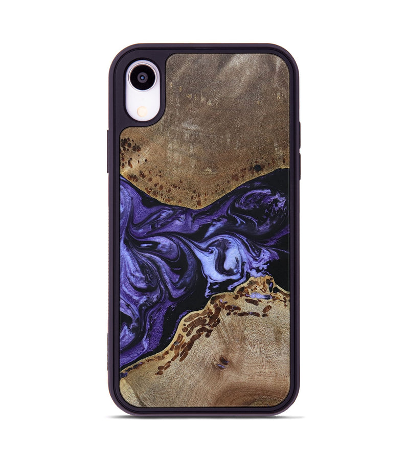 iPhone Xr Wood+Resin Phone Case - Rodrigo (Purple, 694108)