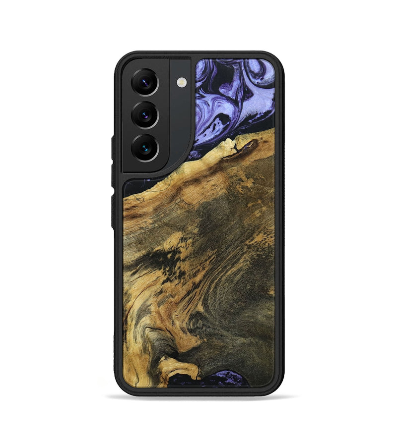 Galaxy S22 Wood+Resin Phone Case - Bette (Purple, 694110)