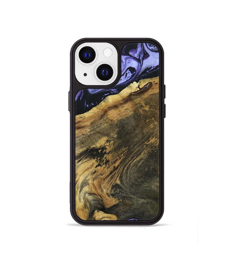 iPhone 13 mini Wood+Resin Phone Case - Bette (Purple, 694110)