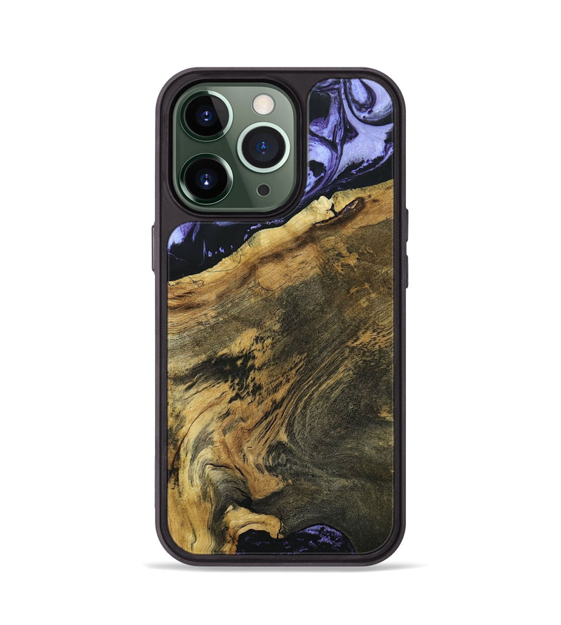 iPhone 13 Pro Wood+Resin Phone Case - Bette (Purple, 694110)