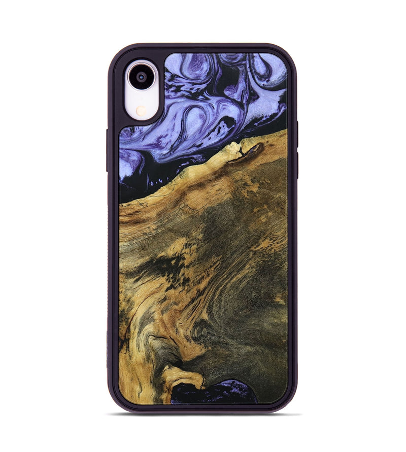 iPhone Xr Wood+Resin Phone Case - Bette (Purple, 694110)