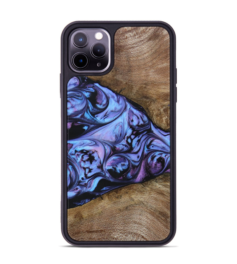 iPhone 11 Pro Max Wood+Resin Phone Case - Joseph (Purple, 694116)