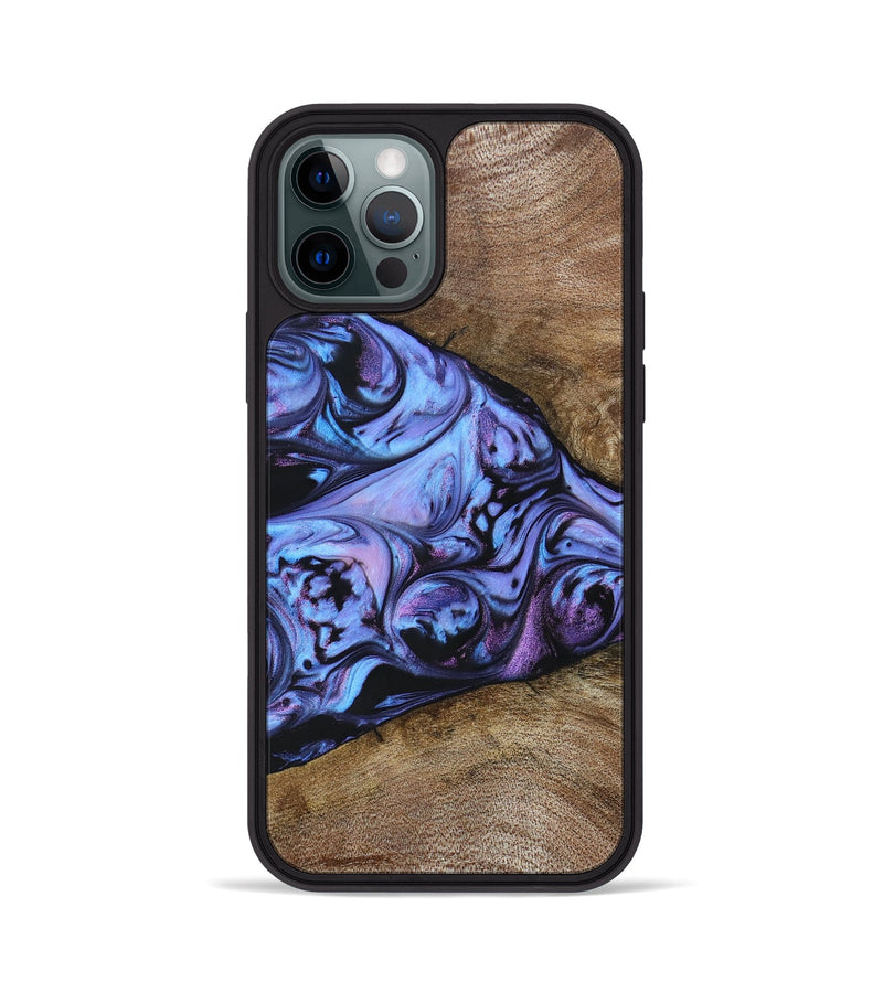 iPhone 12 Pro Wood+Resin Phone Case - Joseph (Purple, 694116)