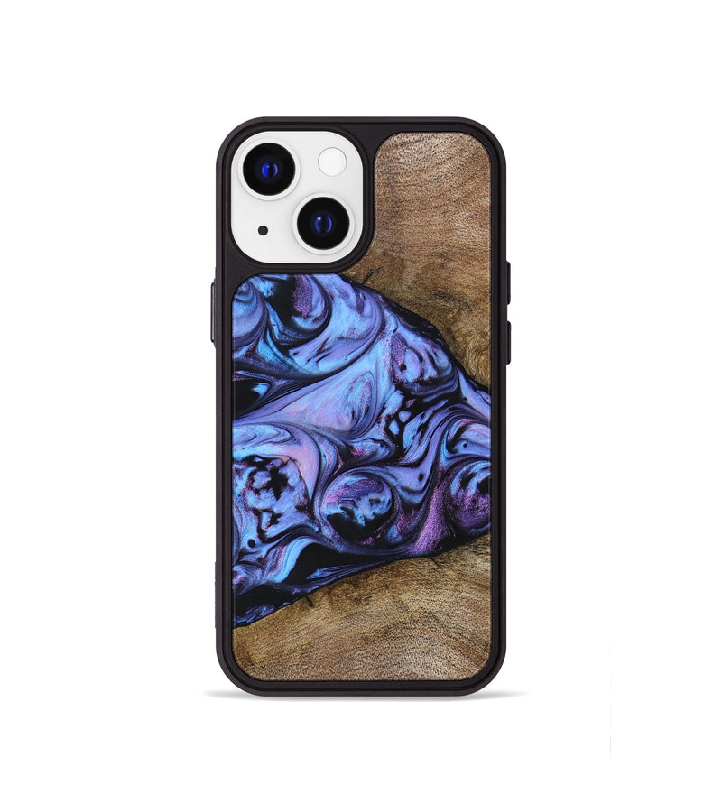 iPhone 13 mini Wood+Resin Phone Case - Joseph (Purple, 694116)