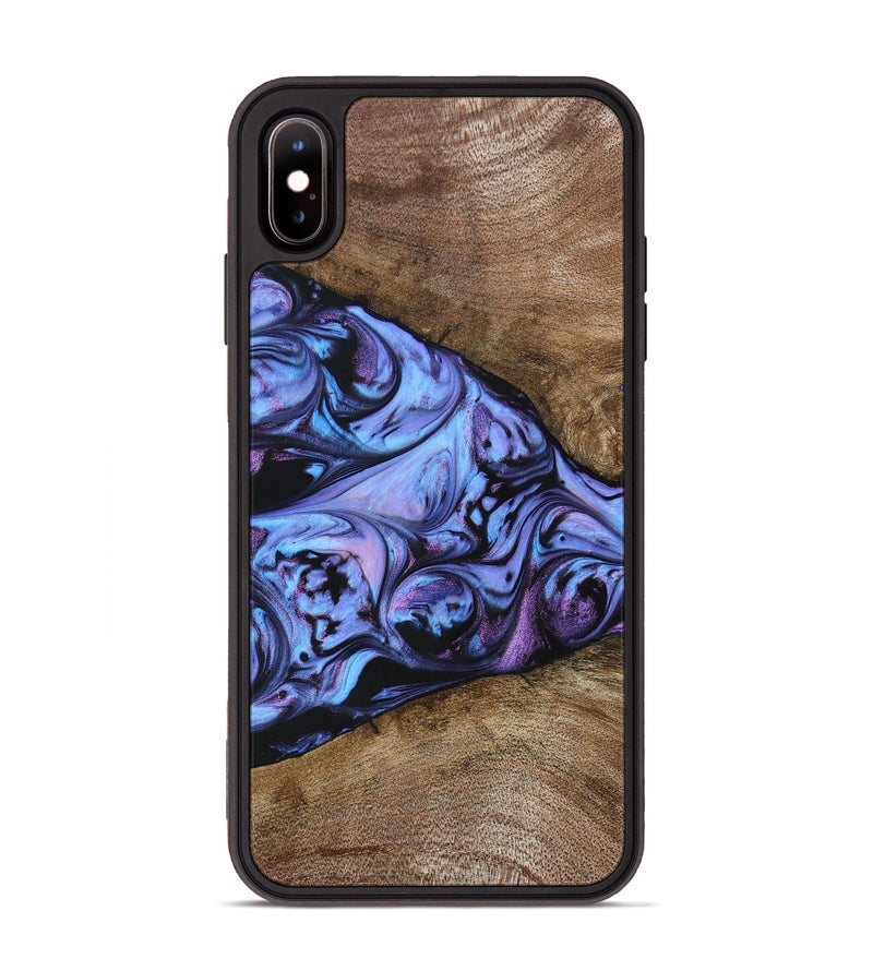 iPhone Xs Max Wood+Resin Phone Case - Joseph (Purple, 694116)