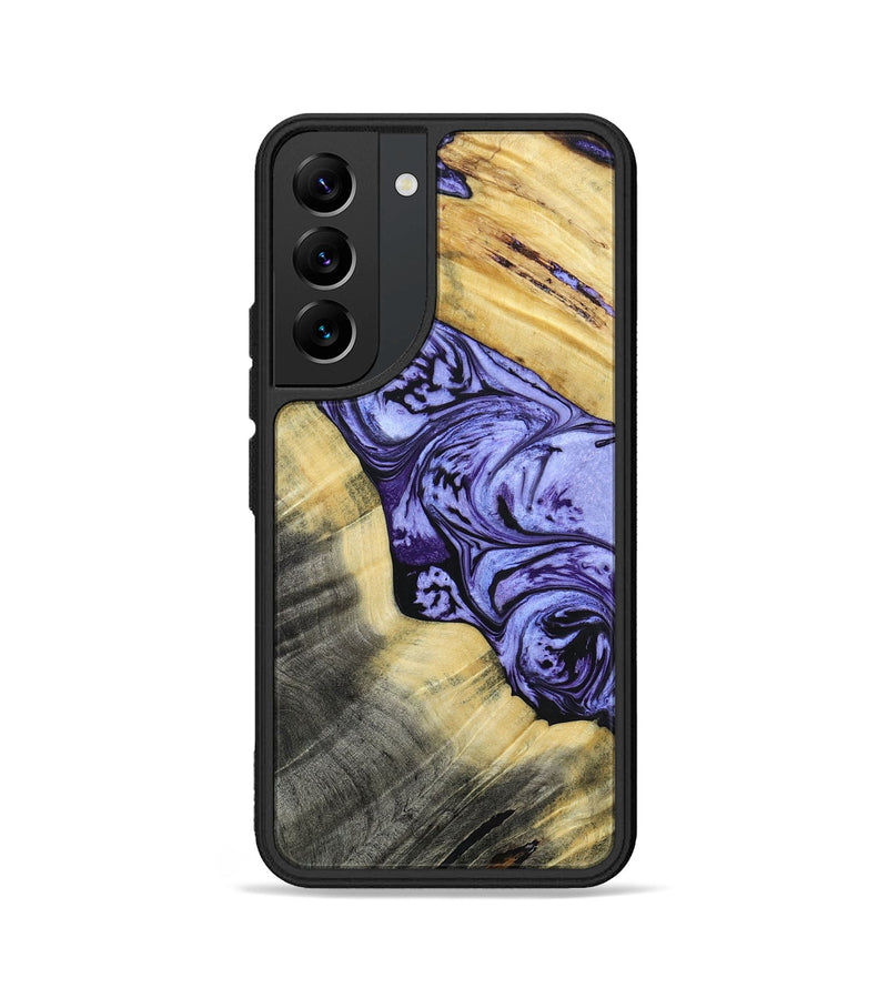 Galaxy S22 Wood+Resin Phone Case - Lincoln (Purple, 694123)