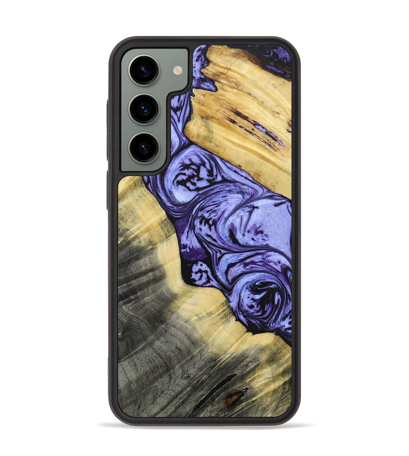 Galaxy S23 Plus Wood+Resin Phone Case - Lincoln (Purple, 694123)