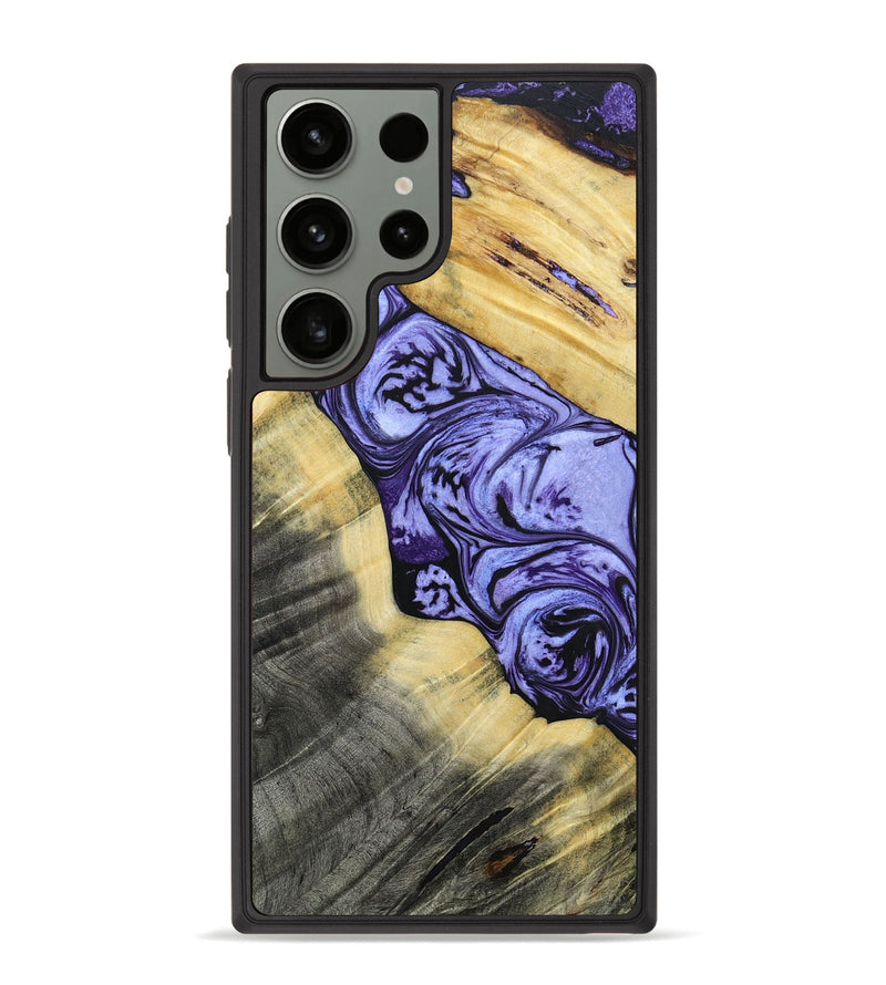 Galaxy S23 Ultra Wood+Resin Phone Case - Lincoln (Purple, 694123)