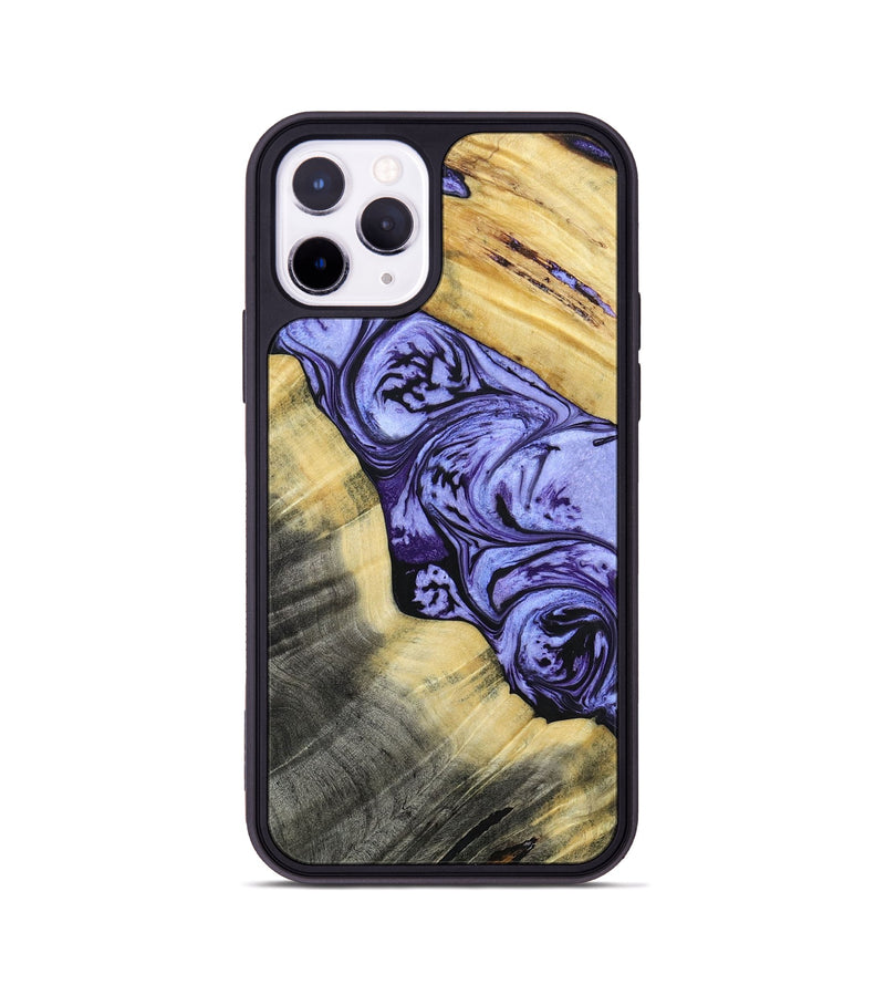 iPhone 11 Pro Wood+Resin Phone Case - Lincoln (Purple, 694123)