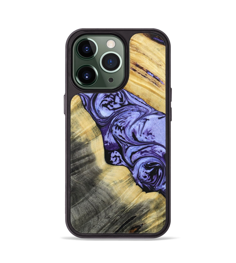 iPhone 13 Pro Wood+Resin Phone Case - Lincoln (Purple, 694123)