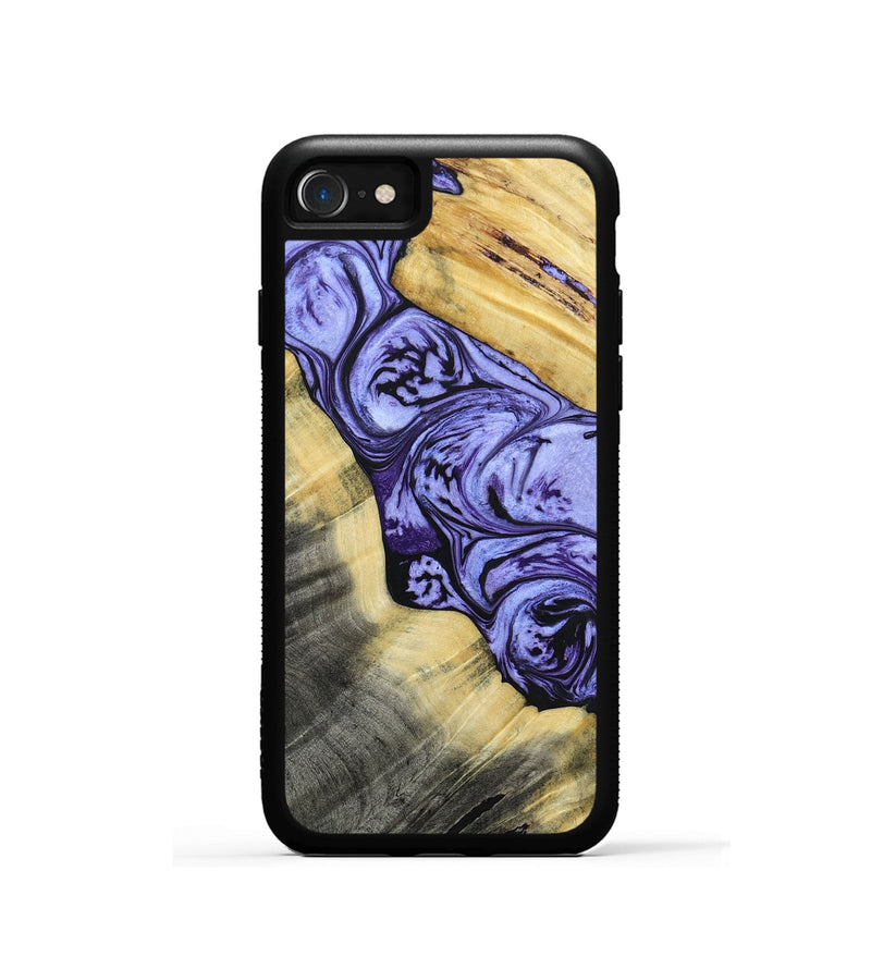 iPhone SE Wood+Resin Phone Case - Lincoln (Purple, 694123)