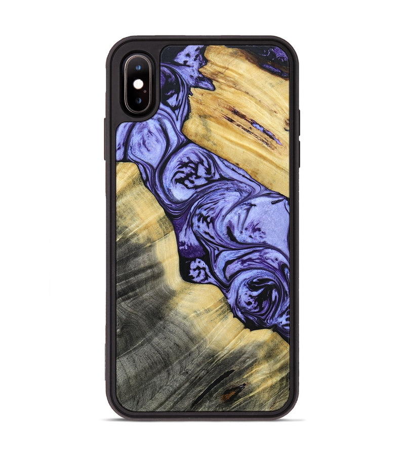 iPhone Xs Max Wood+Resin Phone Case - Lincoln (Purple, 694123)