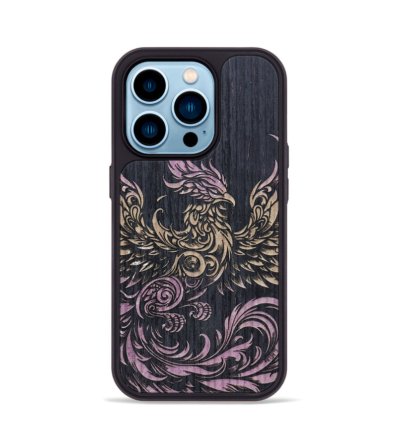 iPhone 14 Pro Wood+Resin Phone Case - Alma (Fire & Ice, 694128)