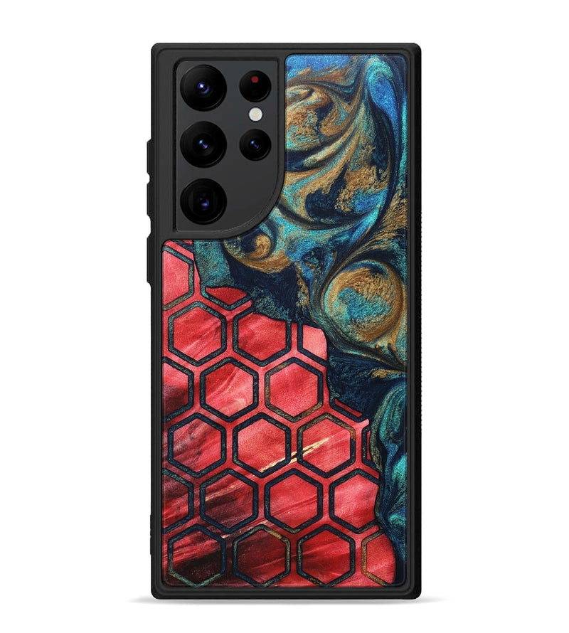 Galaxy S22 Ultra Wood+Resin Phone Case - Corinne (Pattern, 694145)