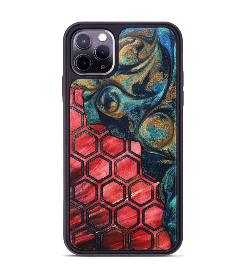 iPhone 11 Pro Max Wood+Resin Phone Case - Corinne (Pattern, 694145)