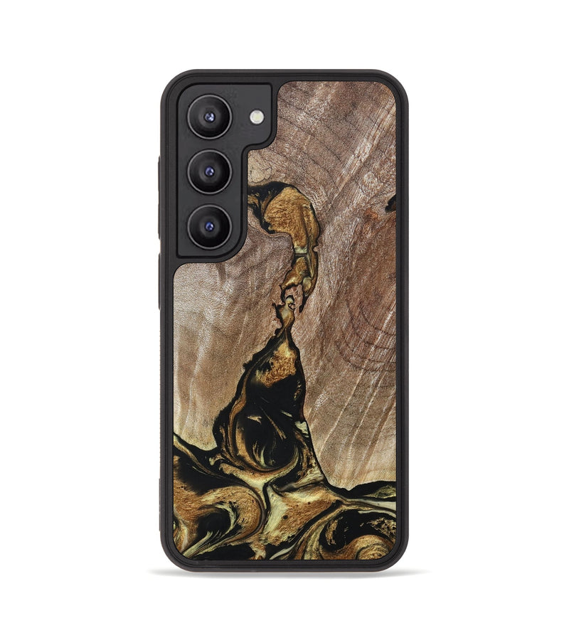 Galaxy S23 Wood+Resin Phone Case - Rita (Black & White, 694151)