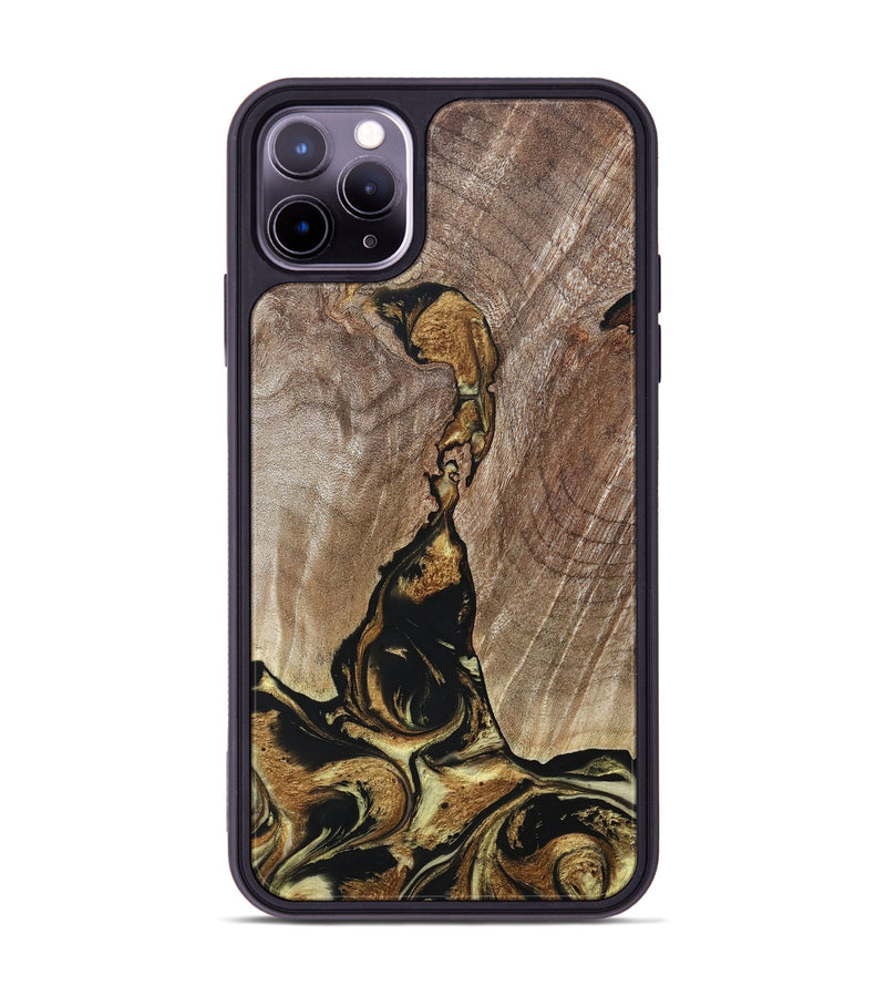 iPhone 11 Pro Max Wood+Resin Phone Case - Rita (Black & White, 694151)