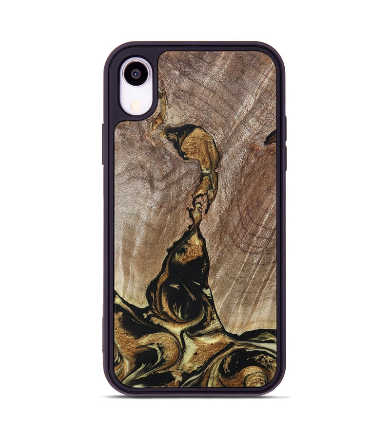 iPhone Xr Wood+Resin Phone Case - Rita (Black & White, 694151)