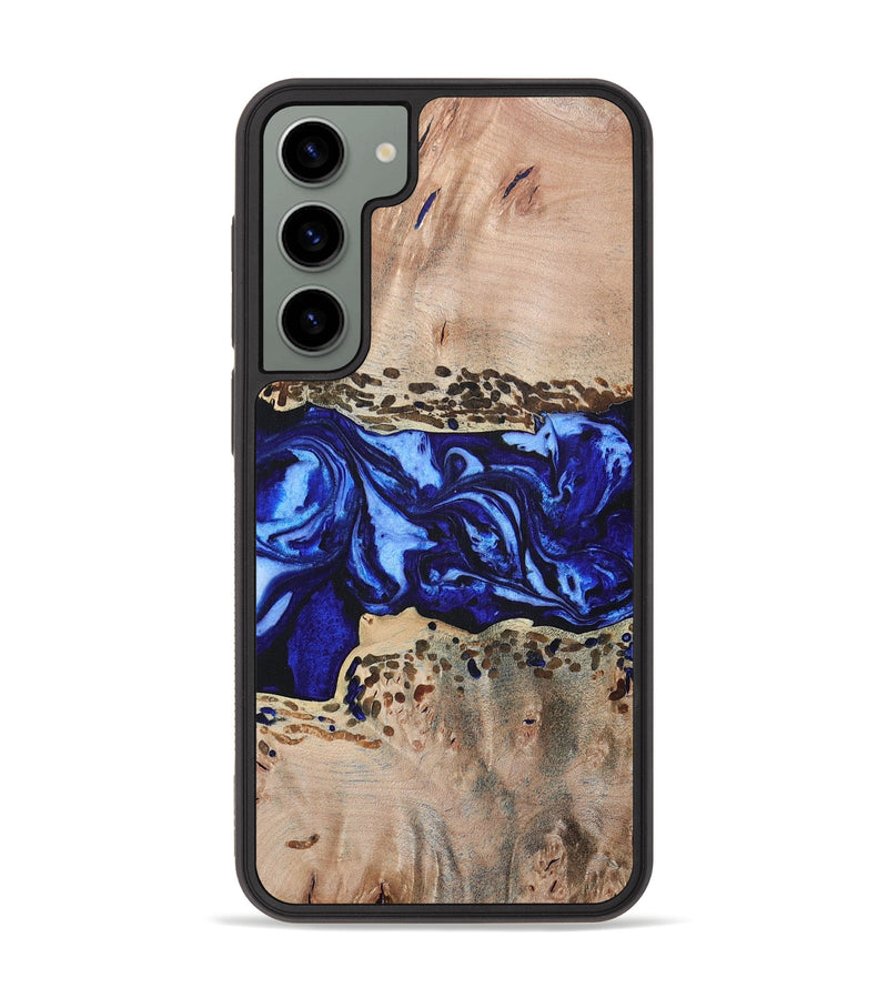 Galaxy S23 Plus Wood+Resin Phone Case - Amiyah (Blue, 694171)
