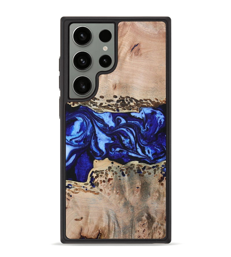 Galaxy S23 Ultra Wood+Resin Phone Case - Amiyah (Blue, 694171)