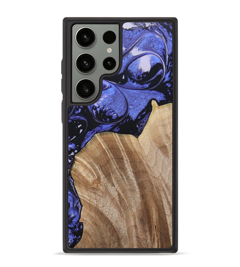Galaxy S23 Ultra Wood+Resin Phone Case - Magnolia (Purple, 694178)