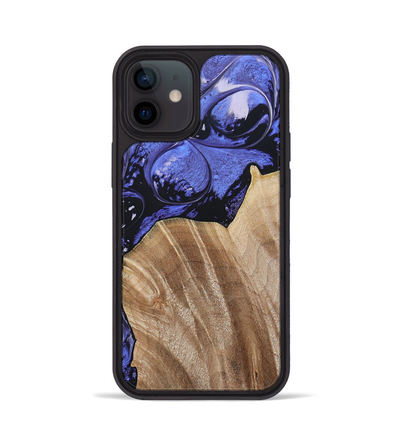 iPhone 12 Wood+Resin Phone Case - Magnolia (Purple, 694178)