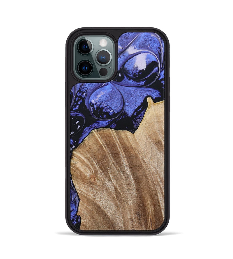 iPhone 12 Pro Wood+Resin Phone Case - Magnolia (Purple, 694178)