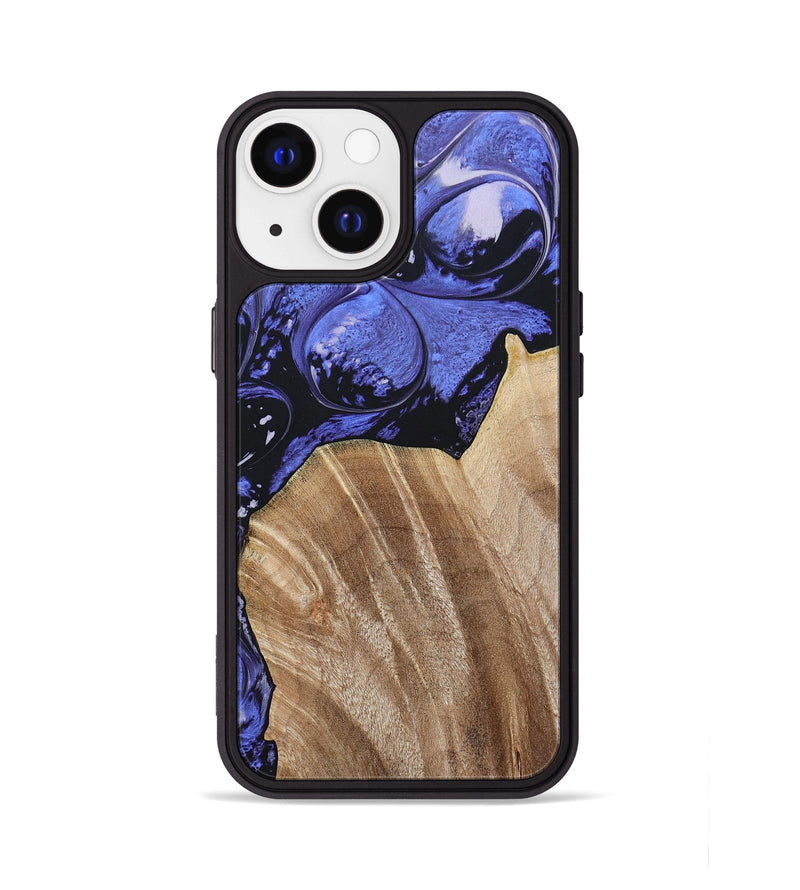 iPhone 13 Wood+Resin Phone Case - Magnolia (Purple, 694178)