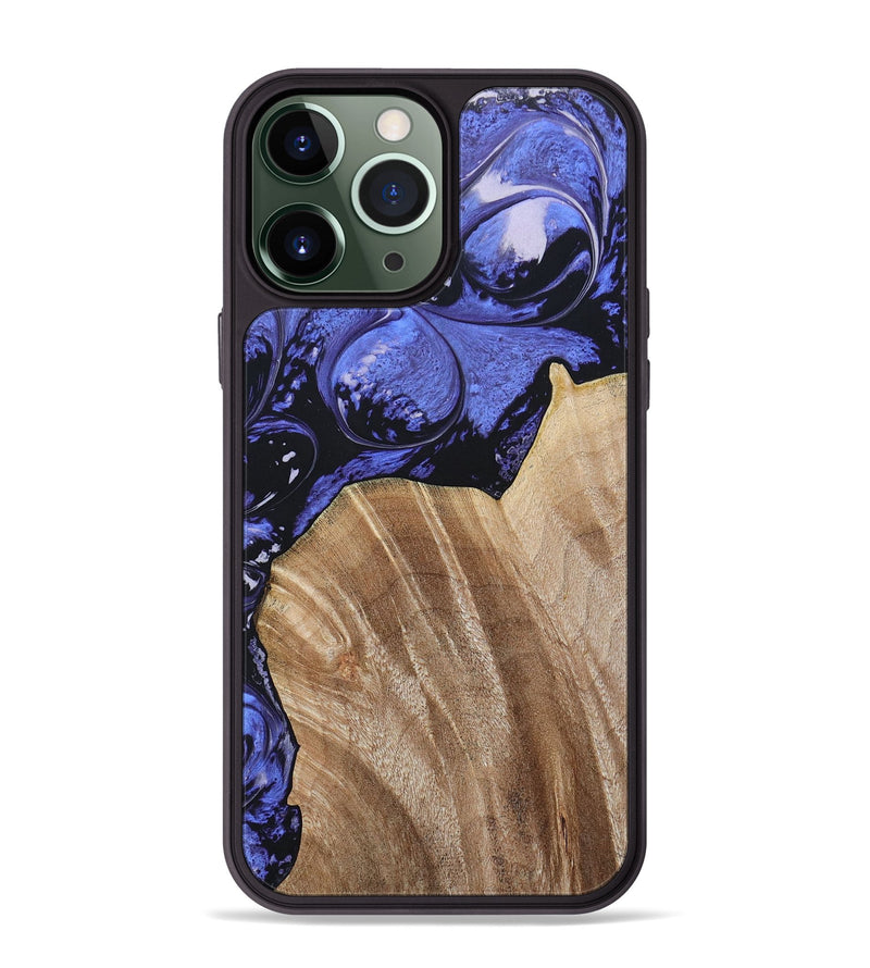 iPhone 13 Pro Max Wood+Resin Phone Case - Magnolia (Purple, 694178)