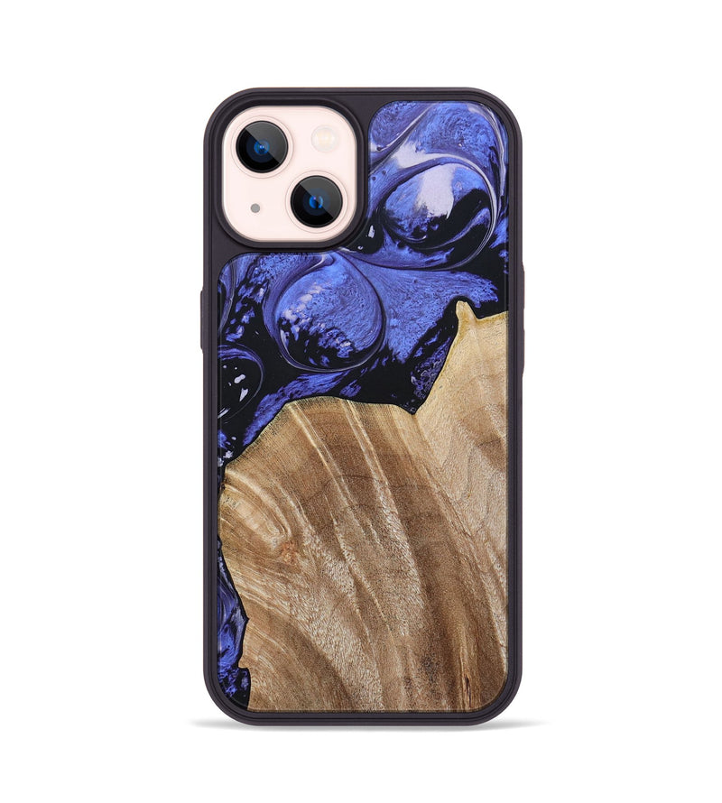 iPhone 14 Wood+Resin Phone Case - Magnolia (Purple, 694178)