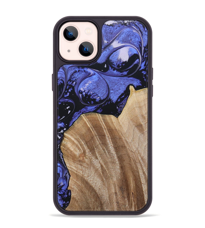 iPhone 14 Plus Wood+Resin Phone Case - Magnolia (Purple, 694178)