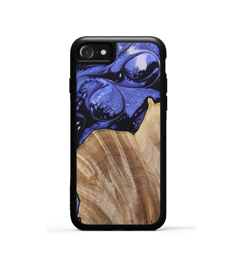 iPhone SE Wood+Resin Phone Case - Magnolia (Purple, 694178)