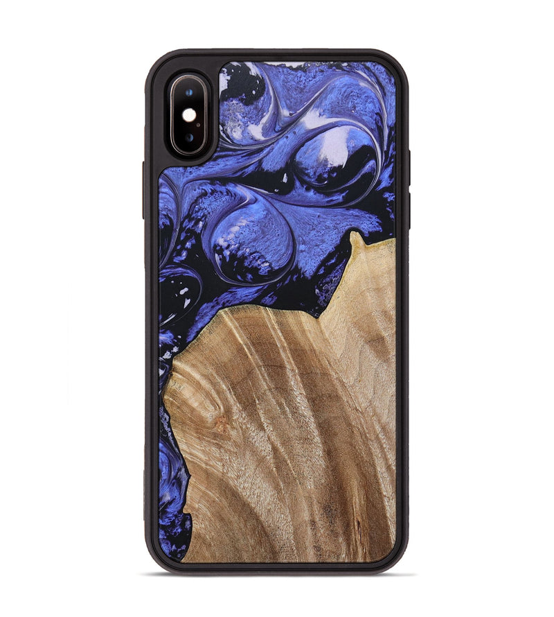 iPhone Xs Max Wood+Resin Phone Case - Magnolia (Purple, 694178)